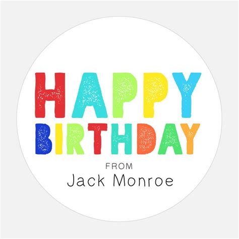 Happy Birthday Sticker Etsy