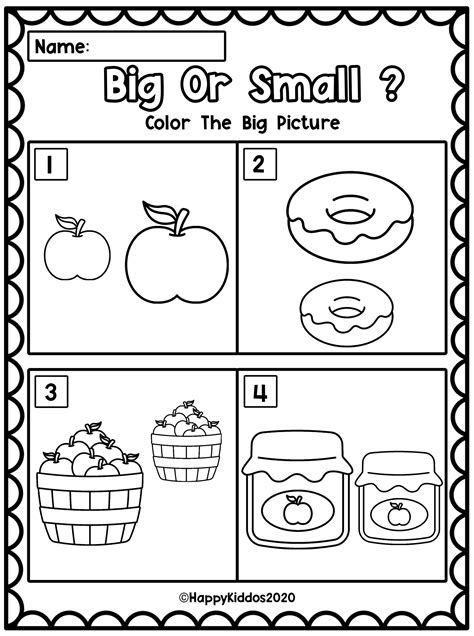 Big And Small Worksheets