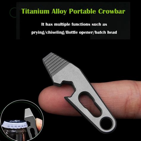 TC4 Titanium Alloy Crowbar Bottle Opener Hexagon Wrench EDC Outdoor