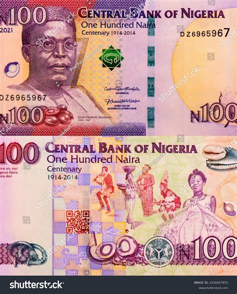 Chief Obafemi Awolowo Portrait Nigeria Stock Photo