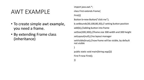 Java Abstract Window Toolkit PPT