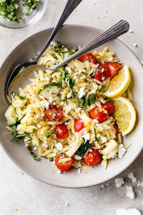 Lemon Orzo Salad The Almond Eater