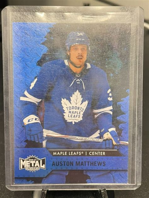 2020 21 Skybox Metal Universe Blue Spectrum 34 Auston Matthews For