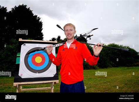 Conor Hall During The Team Gb Paris 2024 Archery Team Announcement At