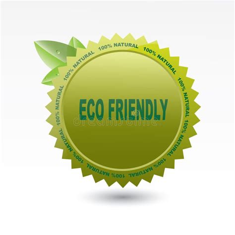 Eco Friendly Label Set Ecology Natural Food Icons Vector Stock Vector