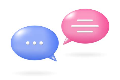 D Color Speech Bubble Balloon Element For Conversation Comic Talking