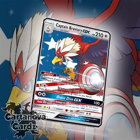 Captain Braviary Gx Custom Pokemon Card Premium Quality Etsy Canada