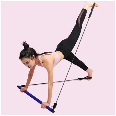 Pilates Exercise Stick Fitness Yoga Bar Crossfit Resistance Bands Trainer Pull Rods Pull Rope