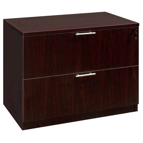 Everyday 2 Drawer 36 In Laminate Lateral File Mahogany