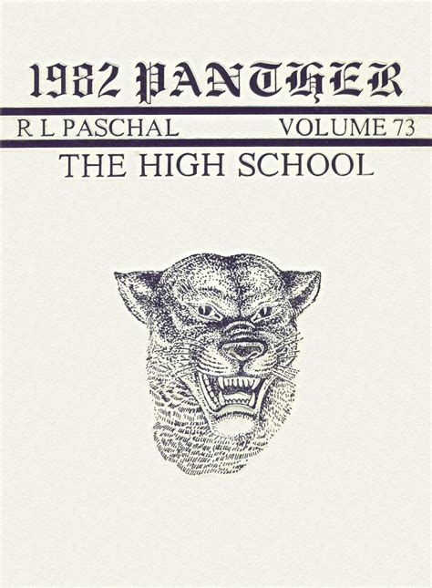 1982 yearbook from Paschal High School from Ft. worth, Texas