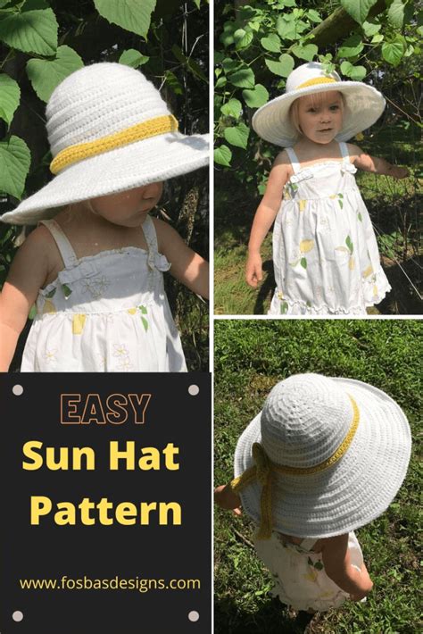 Crochet Sun Hat Free Pattern Fosbas Designs