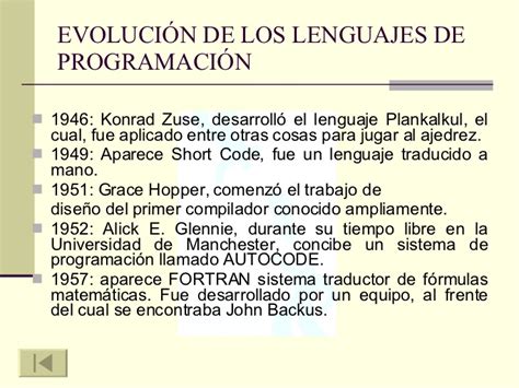 Historia Y Evolucion De Los Lenguajes De Programasion