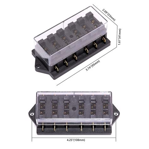 Fh 722 1 6 Way Blade Fuse Block With Cover Daier