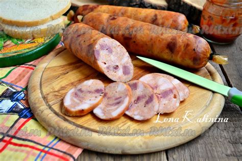 Домашняя колбаса из курицы с языком: 8 фото в рецепте