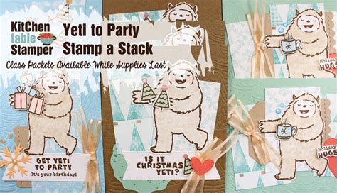 Yeti To Party Stamp A Stack Yeti To Party Card 1 Of 3