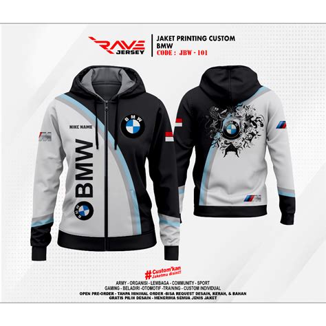 Jual Jaket Mobil Bmw Sesi Full Printing Sublim Custom Desain Suka