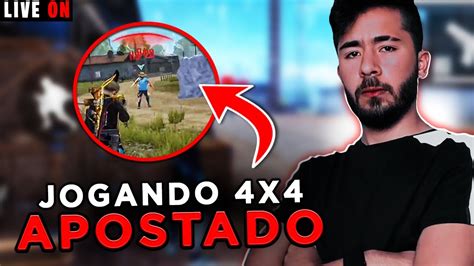 FREE FIRE AO VIVO 4X4 X TREINO NFA O SHOW TA ON ALL BANK