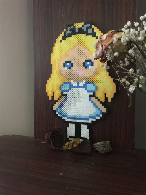 Alice In Wonderland Perler Bead Model Etsy