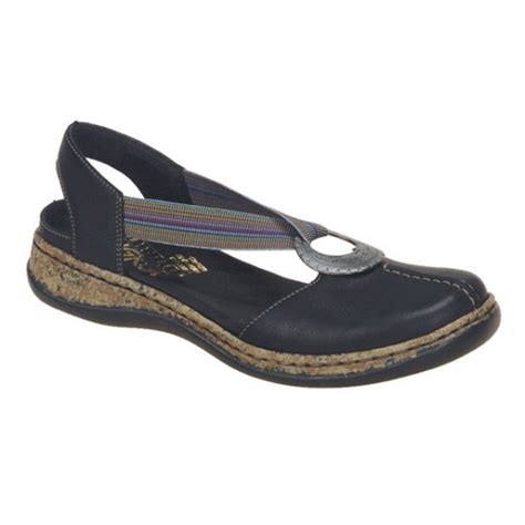 Rieker Ladies Daisy Black Slip On Sandal 46362 00 Marshall Shoes