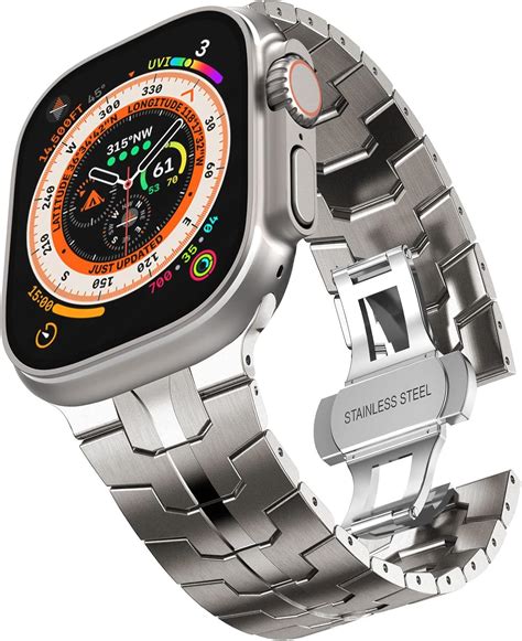Amazon.com: CHANCHY Titanium Band for Apple Watch Ultra 2 Band 49mm