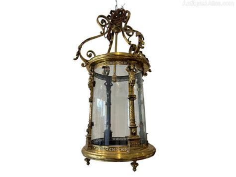 Antiques Atlas Impressive Gilt Brass Hall Lantern