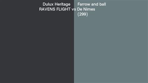 Dulux Heritage Ravens Flight Vs Farrow And Ball De Nimes 299 Side By Side Comparison