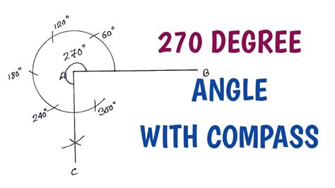 Construct An Angle Of 270 Degree Using Compass Youtube