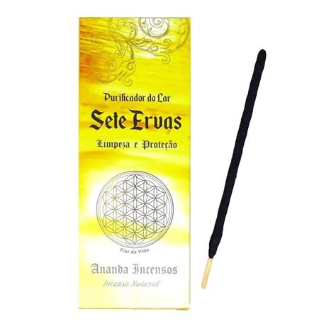 Incenso Natural Ananda Purificador Do Lar Sete Ervas 9 Varetas