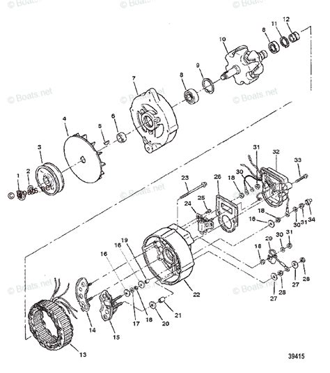 Mercruiser Sterndrive Gas Engines Oem Parts Diagram For Alternator Prestolite