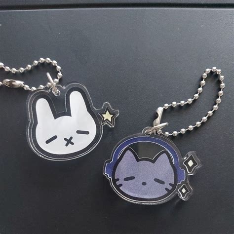 Jual Cupid Core Bunny Catty Keychain Gantungan Kunci Kelinci Kucing