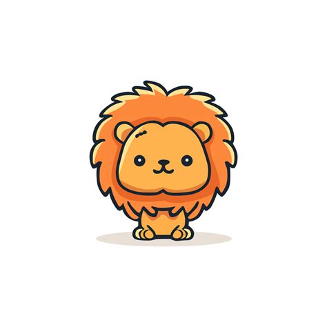 Cute Lion Kawaii Design Mascot Vector 22176208 Vector Art At Vecteezy