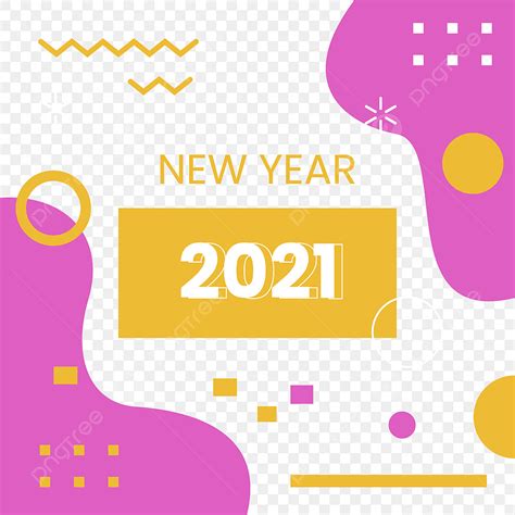 Pink New Years Vector Design Images Pink And Yellow Memphis New Year