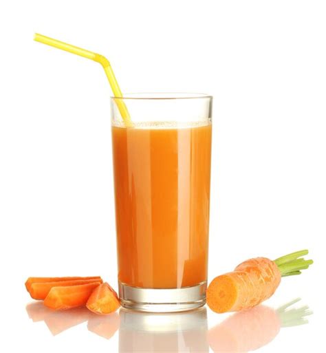 Premium Photo Glass Of Carrot Juice And Fresh Carrot Isolated On White