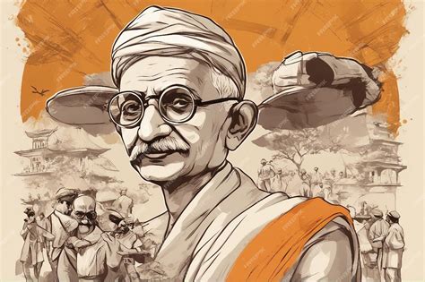 Premium Photo | Gandhi jayanti with sketch spectacles indian color theme