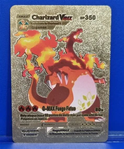 Card Carta Tarjeta Pokemon Charizard Vmax Sp Gigamax Oro Gold Dorada