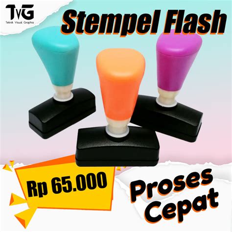 Jual Stempel Flash Custom Lunas Logo Unboxing Nama Shopee