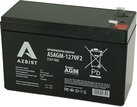 Акумуляторна батарея AZBIST Super AGM 12V 7 0Ah ASAGM 1270F2 фото