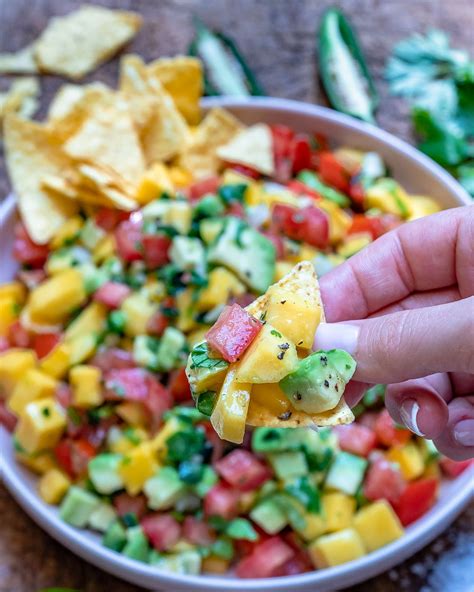 Mango And Avocado Salsa Recipe Paleo Whole30 Blondelish