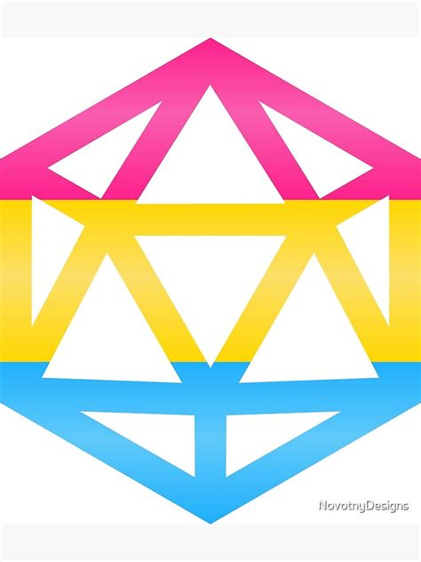 Pansexual Pride Flag D20 Poster For Sale By Novotnydesigns Redbubble