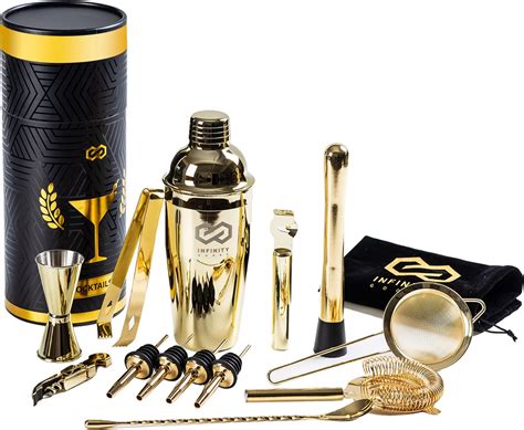 Infinity Goods Cocktailset 15 Delige Gold Edition Cocktail Shaker Set