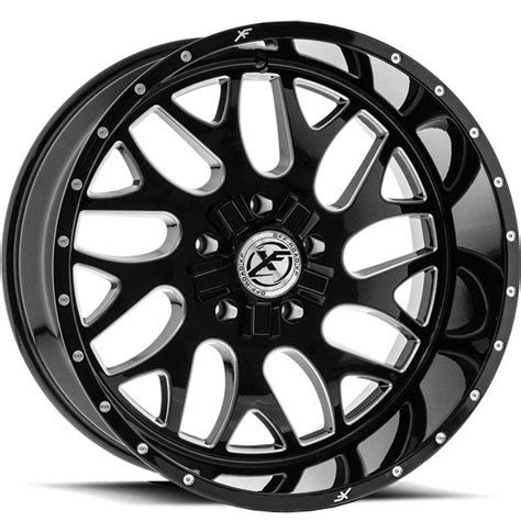 Xf Off Road Xfx 301 Black With Milled Spokes Center Cap Rimschoice