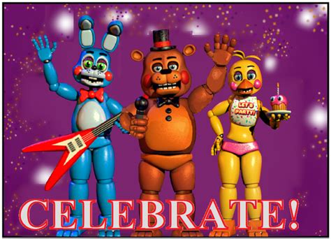 Fnaf 2 Celebrate Poster Fnaf Fnaf Song Horror Video Games