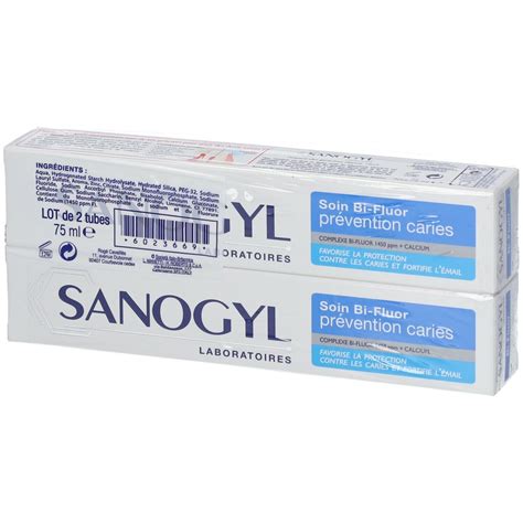 Sanogyl Soin Bi Fluor Pr Vention Caries Dentifrice Ml Redcare