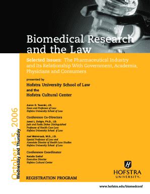 Fillable Online Law Hofstra Edupdfacademicsbiomedical Research And The