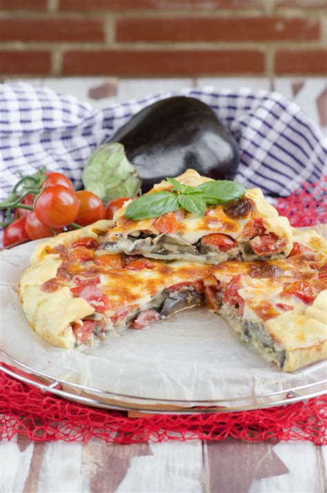 Torta Salata Con Melanzane E Pomodorini Zucchero E Dolci Magie