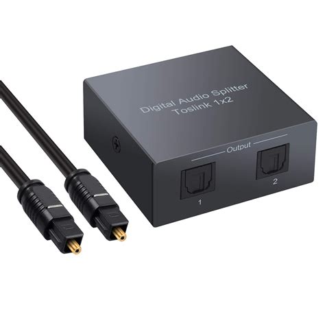 LiNKFOR Digital Optical Audio 1x2 Splitter Digital SPDIF Toslink