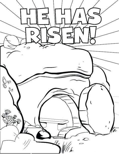 Resurrection Sunday Coloring Pages At Free Printable