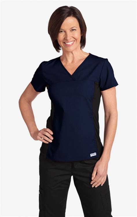 324t Flexi V Neck Scrub Top By Mobb Scrubscanadaca