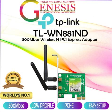 TP Link TL WN881ND 300Mbps Wireless N PCI Express Adapter Lazada