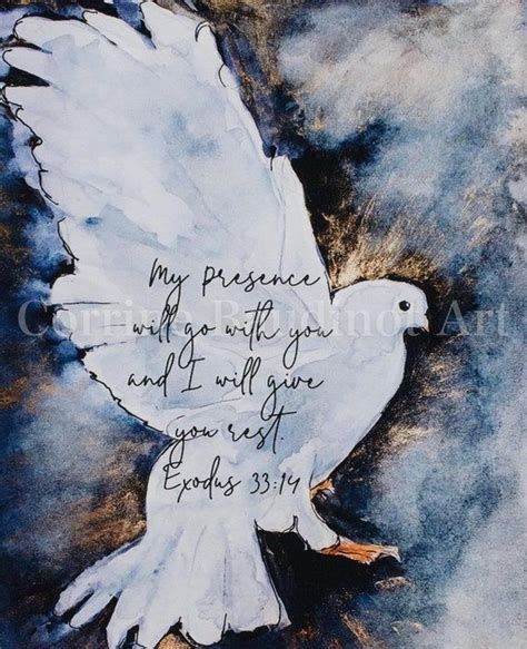 Large Watercolor Print of White Dove With Bible Verse, 16x20, Prophetic ...